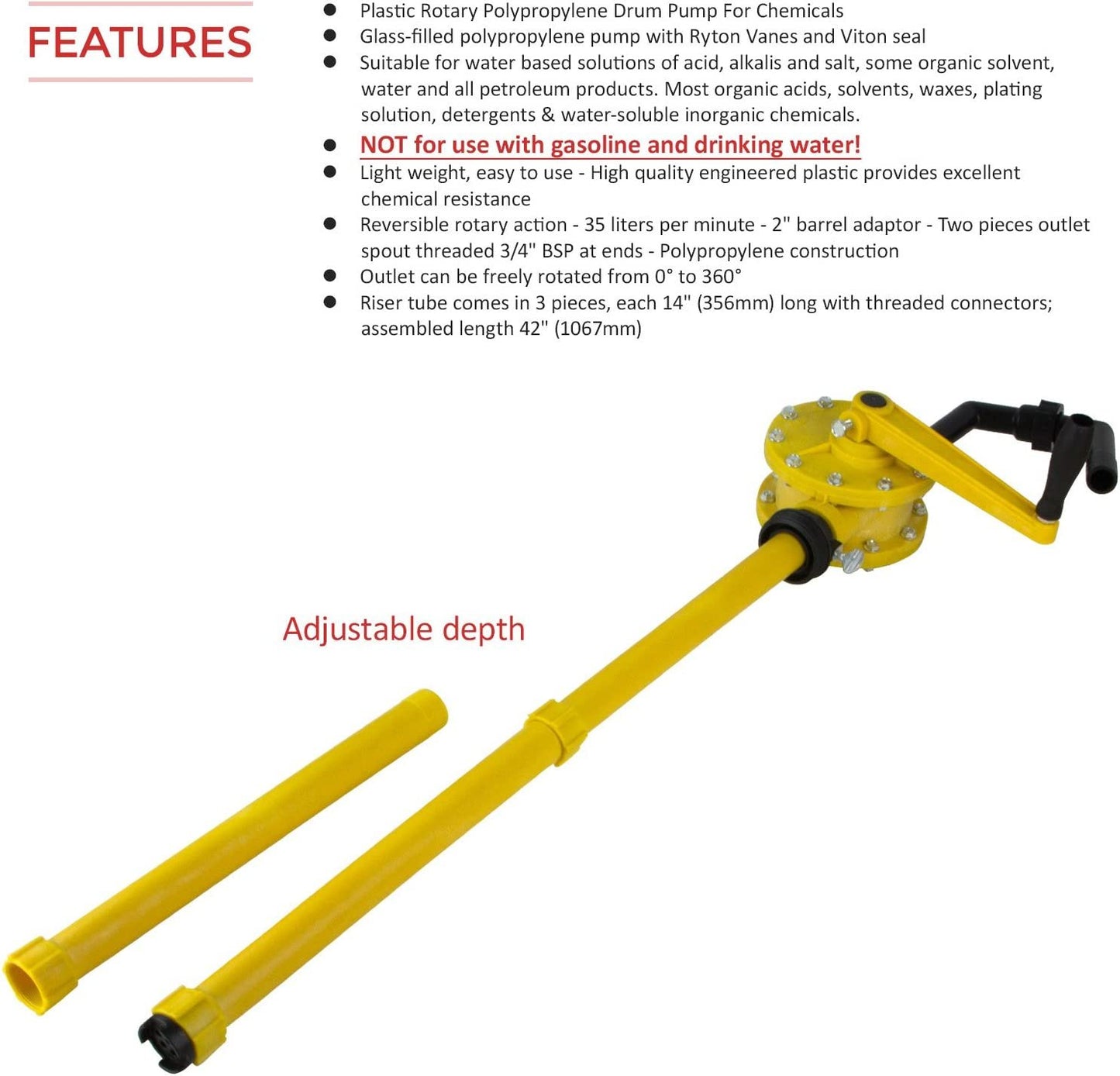 TERA PUMP Rotary Drum Barrel Pump for water and Petroleum solutions