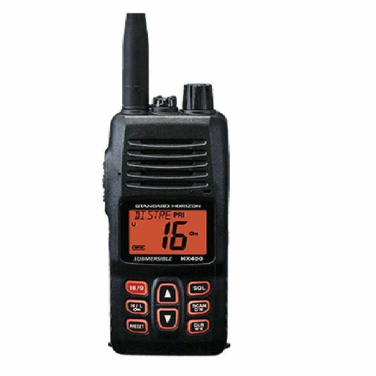 Standard Horizon HX400 Handheld VHF Radio 5 Watt commercial submersible w/LMR