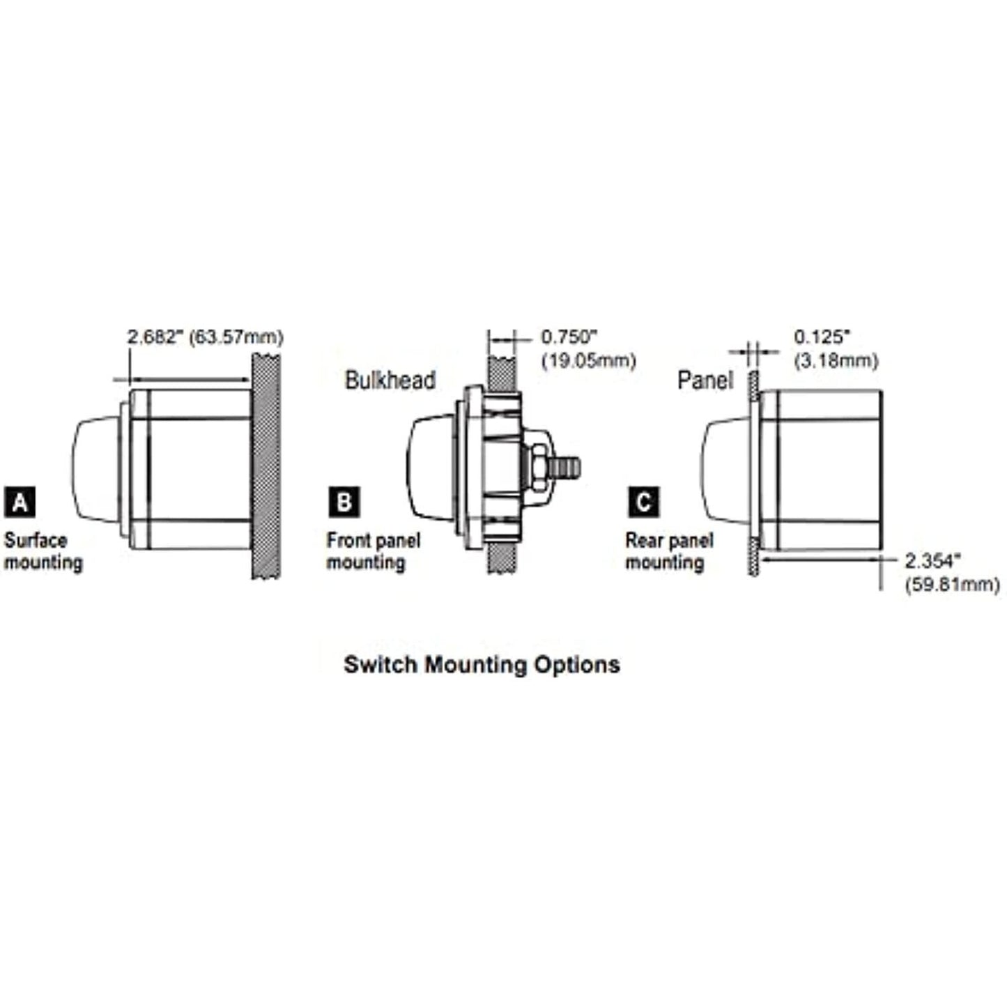 Blue Sea 6008 M-Series Battery Switch 3 Position - Red