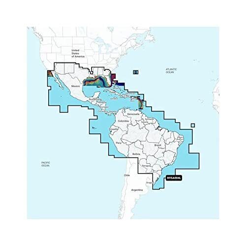 Garmin Navionics Vision+™ Mexico, Carib to Brazil - Inland & Coast Marine Charts