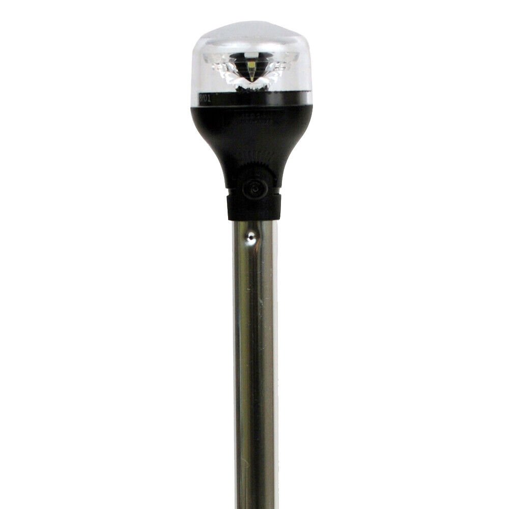 Attwood LightArmor Plug-In All-Around Light - 20" Aluminum Pole - Black