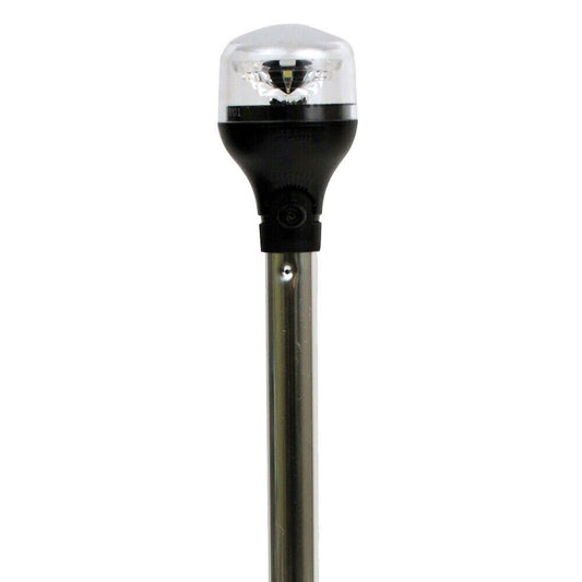 Attwood LightArmor Plug-In All-Around Light - 20" Aluminum Pole - Black