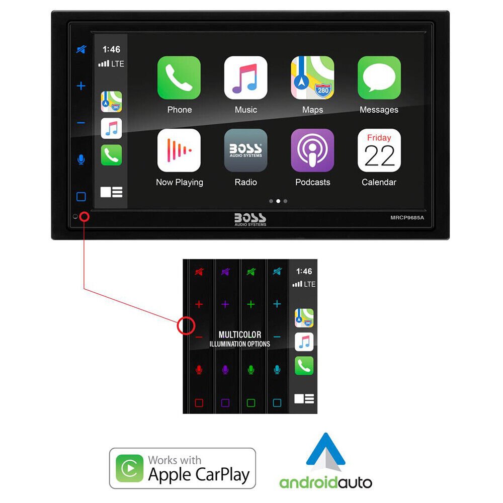 BOSS Audio Systems Marine Audio Stereo System  Apple CarPlay, Android