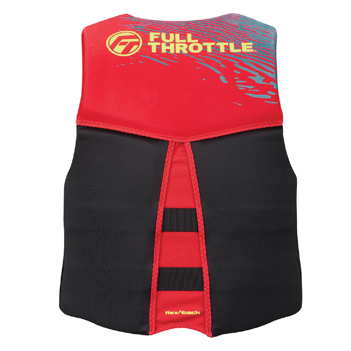 Full Throttle Men's Rapid-Dry Flex-Back PFD Life Jacket - L - Red/Black