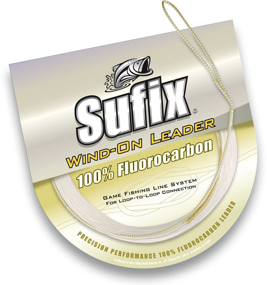 Sufix Wind-On 100% Clear Fluorocarbon Leader - 80lb - 11 yds