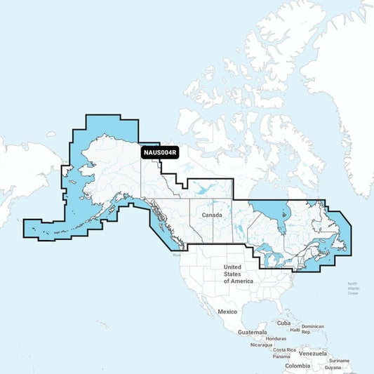 Navionics 010-C1367-30 Navionics Plus NAUS004R Canada & Alaska Fishing Map
