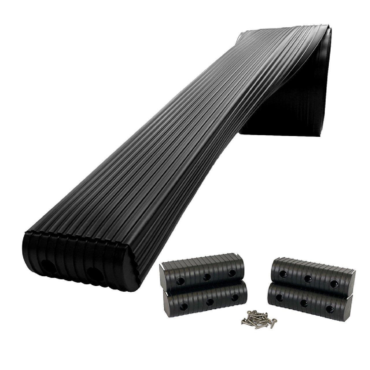 Caliber Boat Trailer BunkWrap Kit - Black 24' x 2" x 6" Roll + 4 Caps