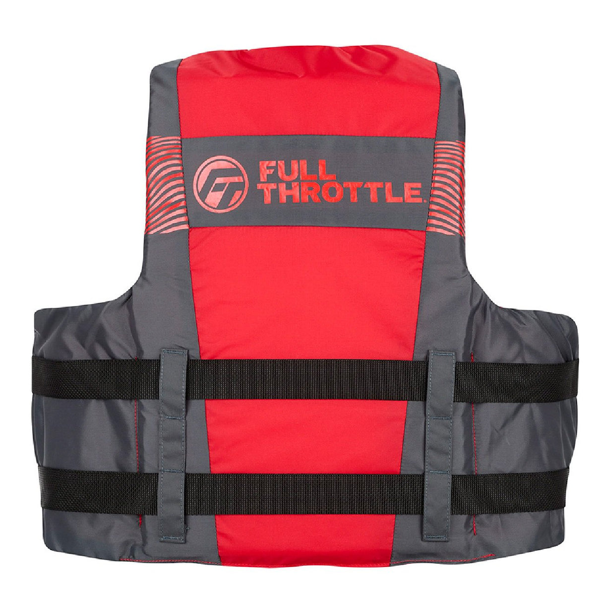 Full Throttle Adult Nylon Life Jacket - S/M- Black/Red
