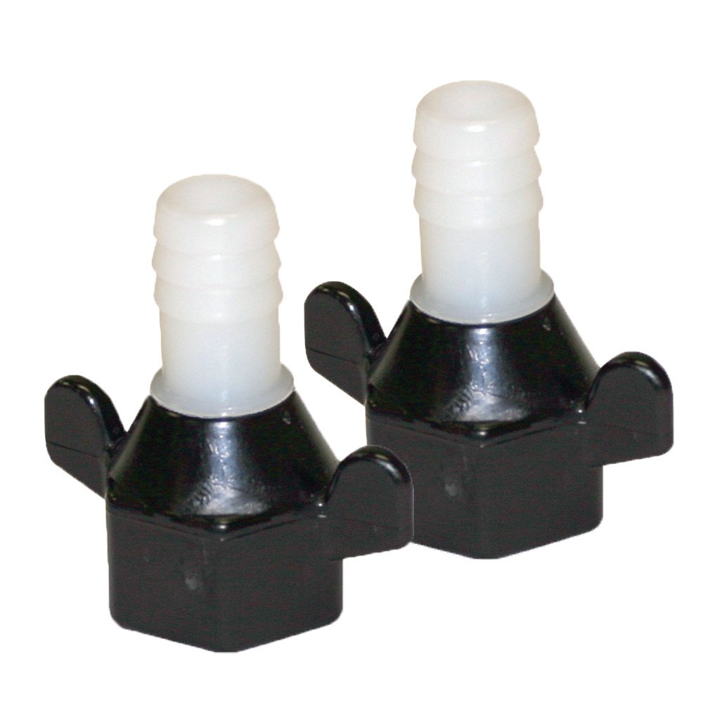 Shurflo 1/2" Barb x 1/2" NPT-F Hex/Wingnut Straight Fitting (Pair)