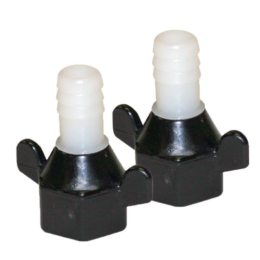 Shurflo 1/2" Barb x 1/2" NPT-F Hex/Wingnut Straight Fitting (Pair)