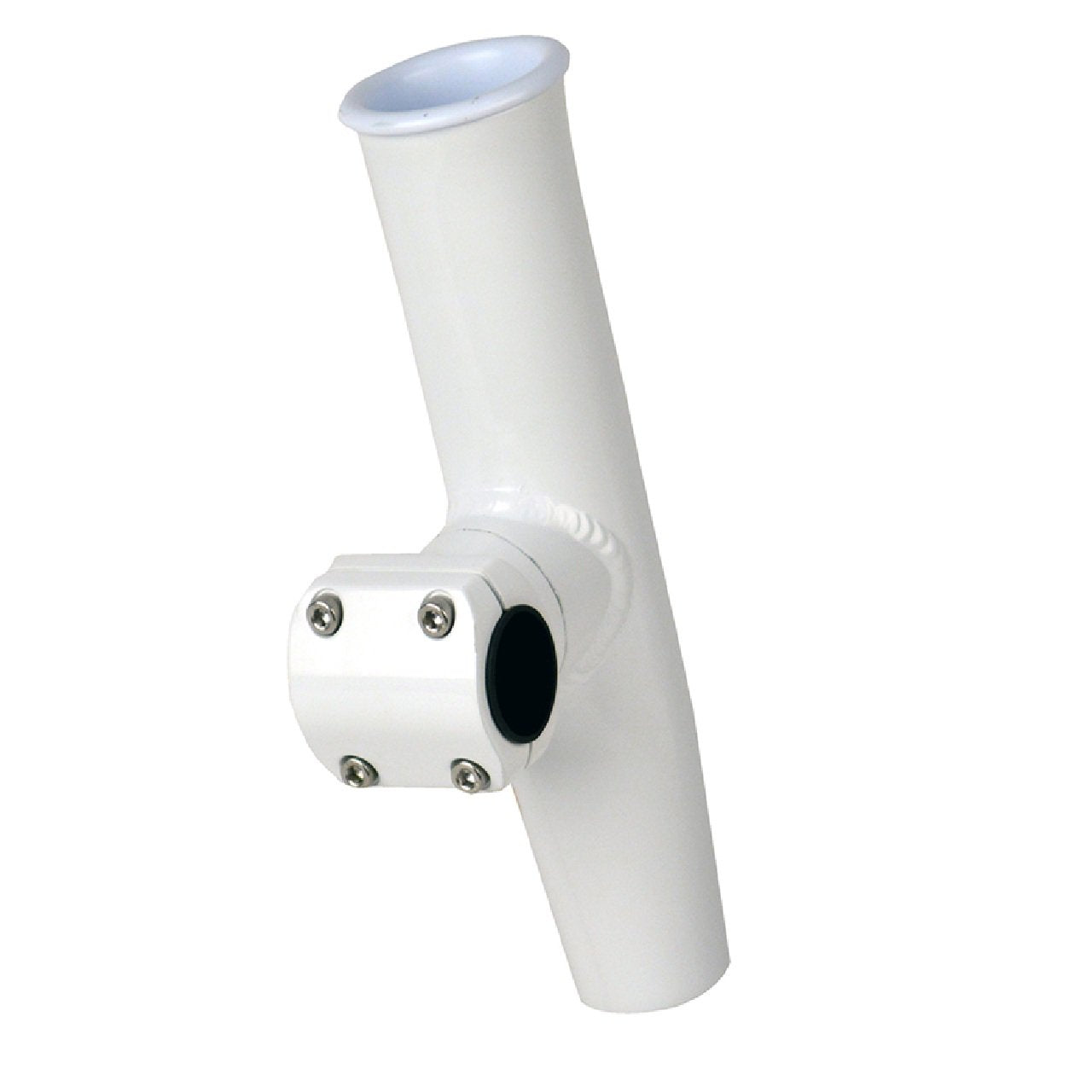 C.E. Smith Adjustable Mid Mount Fishing Rod Holder - 1-1/4" or 1-5/16" OD - White