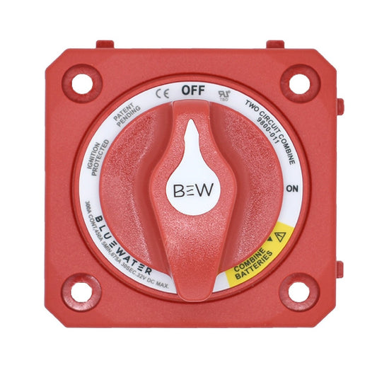 Bluewater Off/On Combine Battery Switch w/o Base - Panel Mount - Red