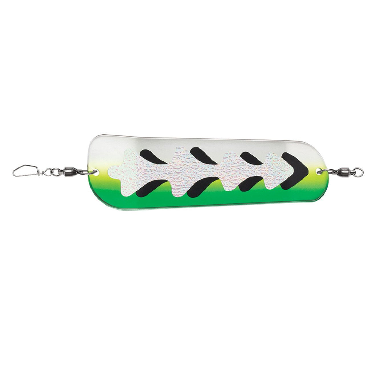 Luhr-Jensen Money Roll Flasher - 11" Fishing Lure - Glow Biohazard