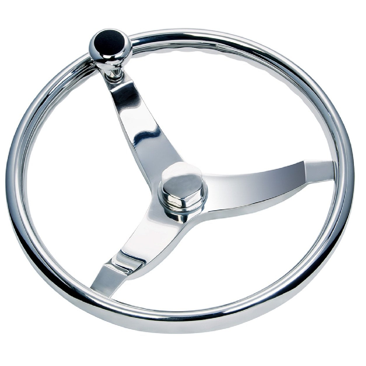 Schmitt Marine Vision FX 714 Stainless Steel Boat Steering Wheel 13.5" w Knob