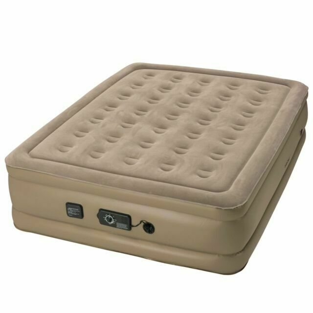 Insta-Bed Raised 18 Inch Queen Air Bed w/NeverFlat pump