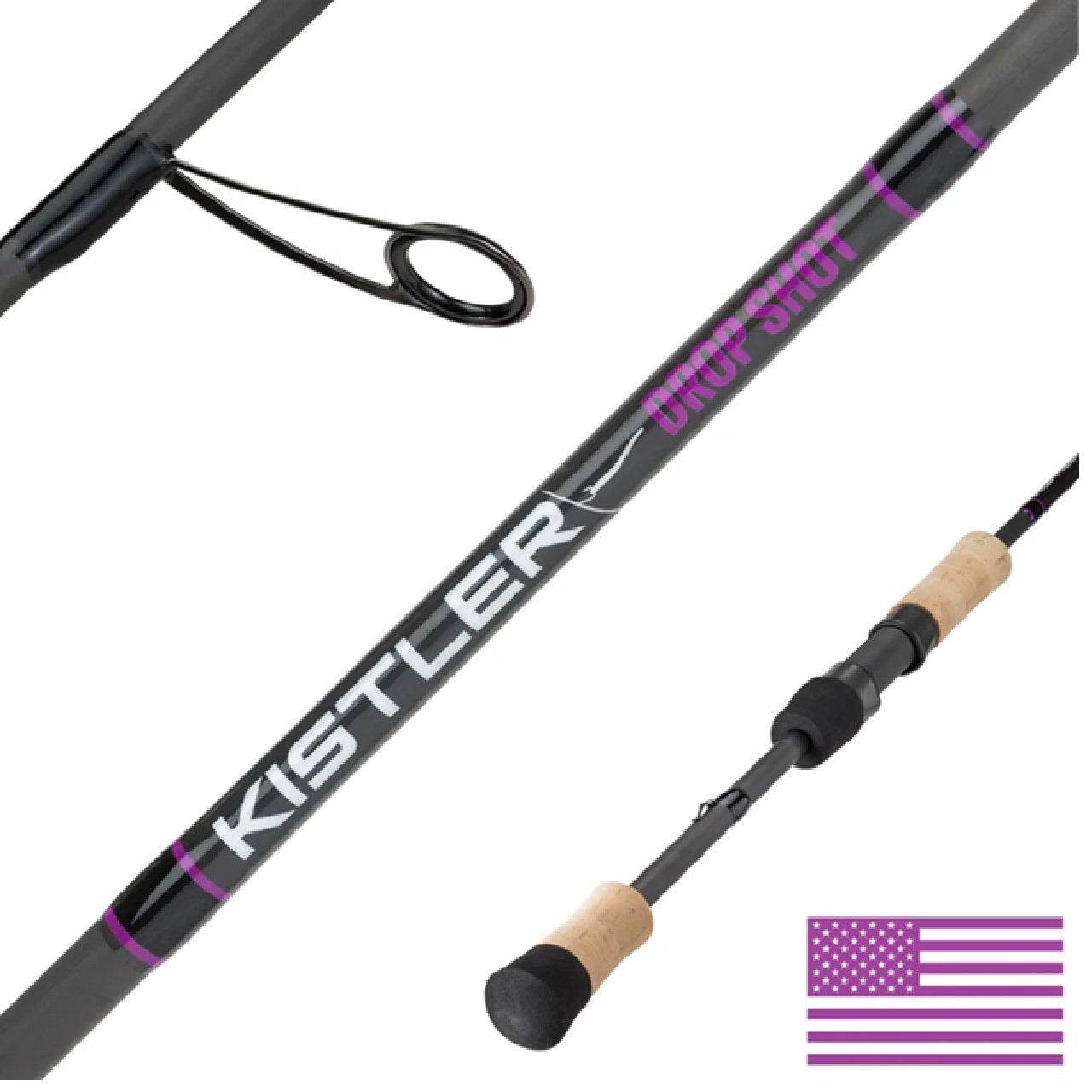 Kistler Drop Shot 6'9" Medium-Lite Spinning Fishing Rod - Premium Finesse Bass Rod