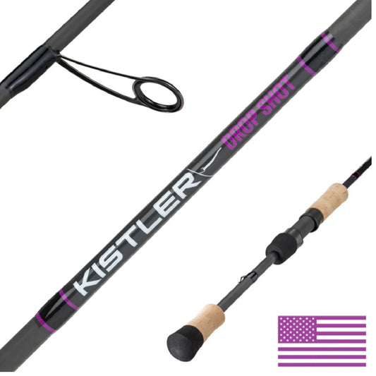 Kistler Drop Shot 6'9" Medium-Lite Spinning Fishing Rod - Premium Finesse Bass Rod
