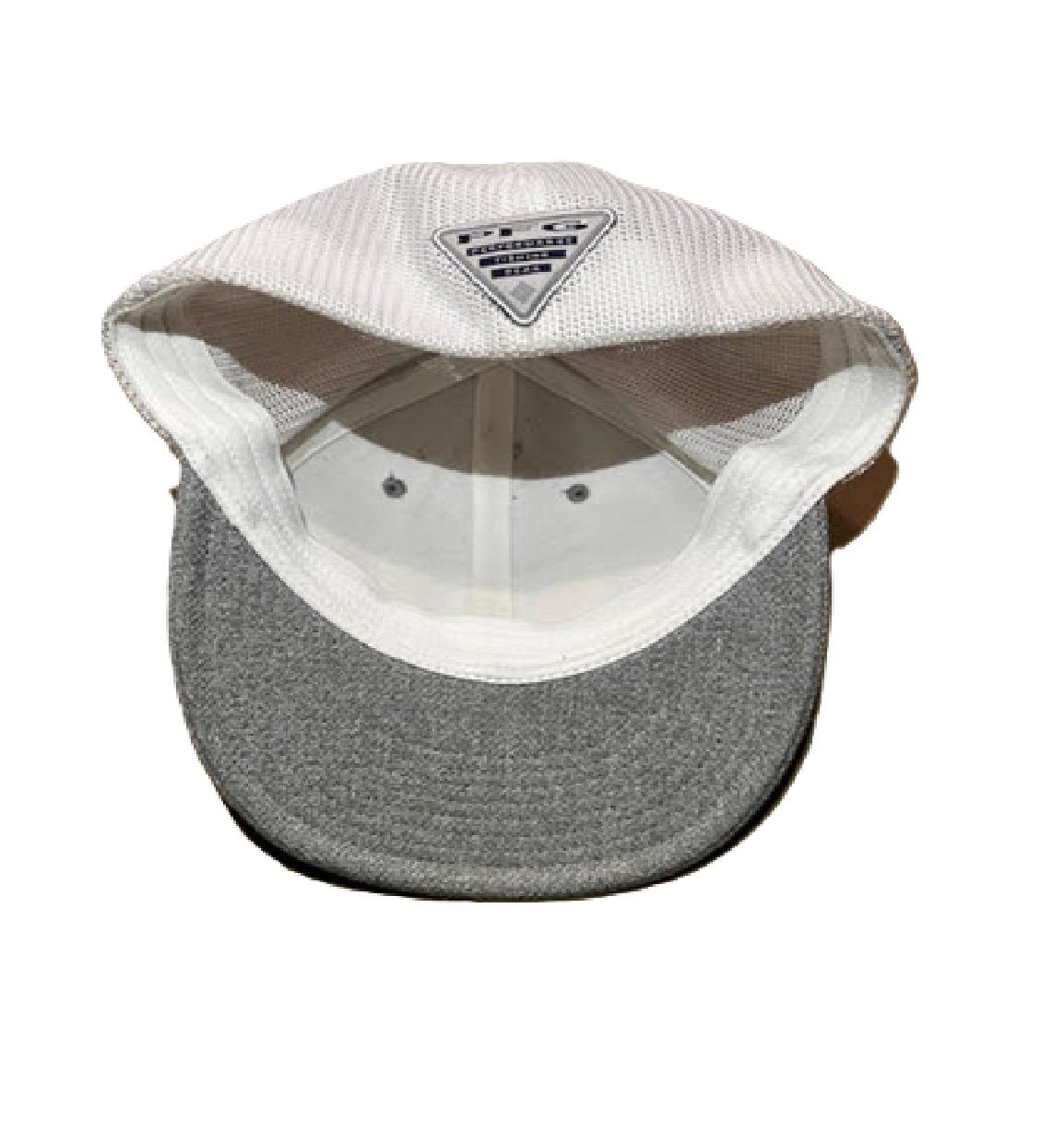Columbia PFG Fish Flag Mesh Fishing Hat L/XL Gray/White BM1