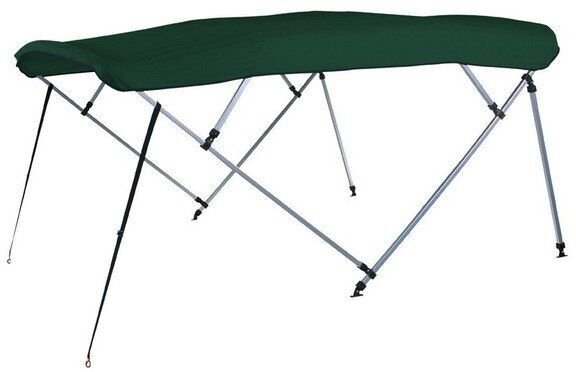 Carver Bimini Top Kit Square Tube Pontoon  with Nylon Fittings, Forest Green...