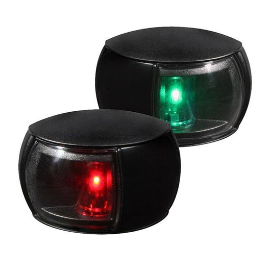 Hella Marine 980520901 2 nm Navi-LED Port & Starboard Pair - Clear Lens & Black Housing