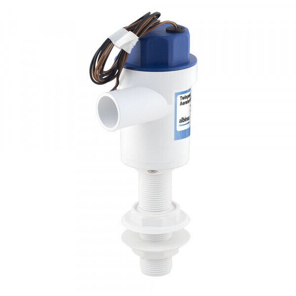 Albin Group Cartridge Aerator Pump - 1100 GPH - 12V - Straight