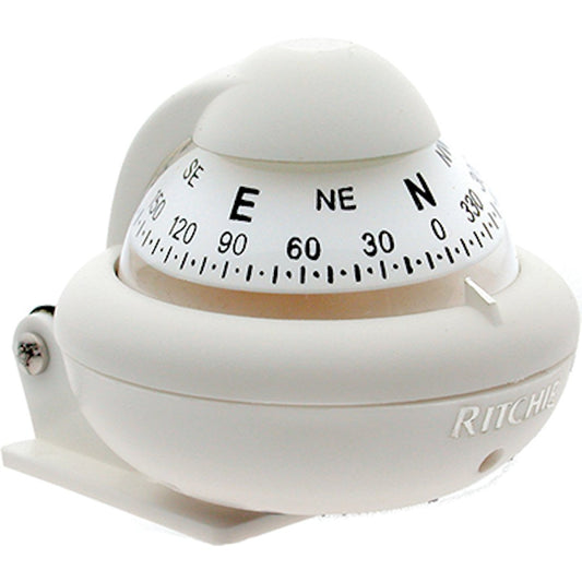Ritchie X-10W-M RitchieSport Compass - Bracket Mount - White