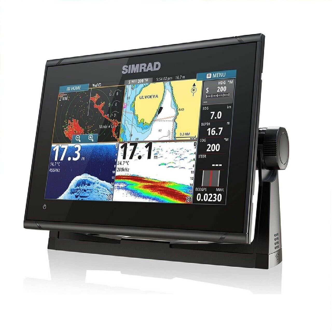 Simrad GO9 XSE-9-inch Chartplotter  with HDI Transducer, C-MAP Discover Chart