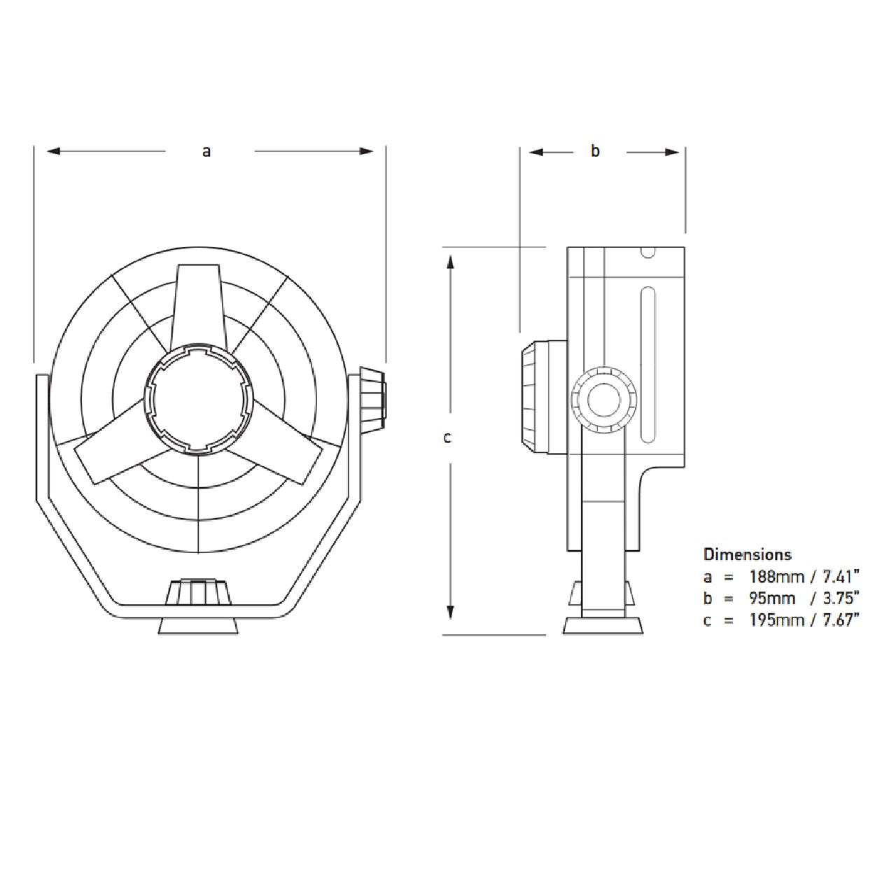 Hella Marine 2-Speed Turbo Boat Fan - 24V - Black