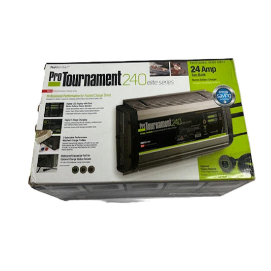 ProMariner ProTournament 240 Elite Marine Battery Charger 2 Bank, 24 Amp used