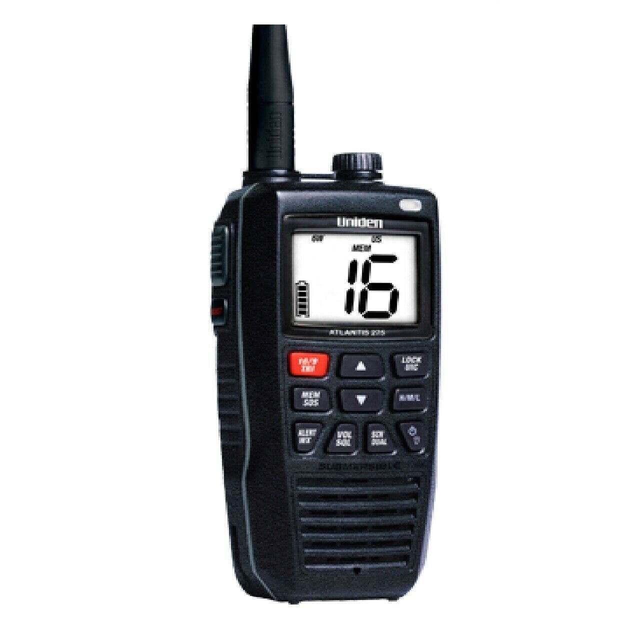 Uniden Atlantis 275 Handheld VHF Radio 6 Watts, Float, Submersible, w/Strobe,