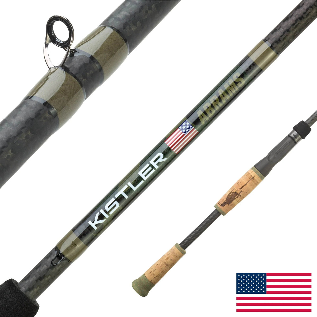 Kistler 2027 Abrams M1A2 Casting Fishing Rod 7'3" MA Deuce Med-Heavy Power