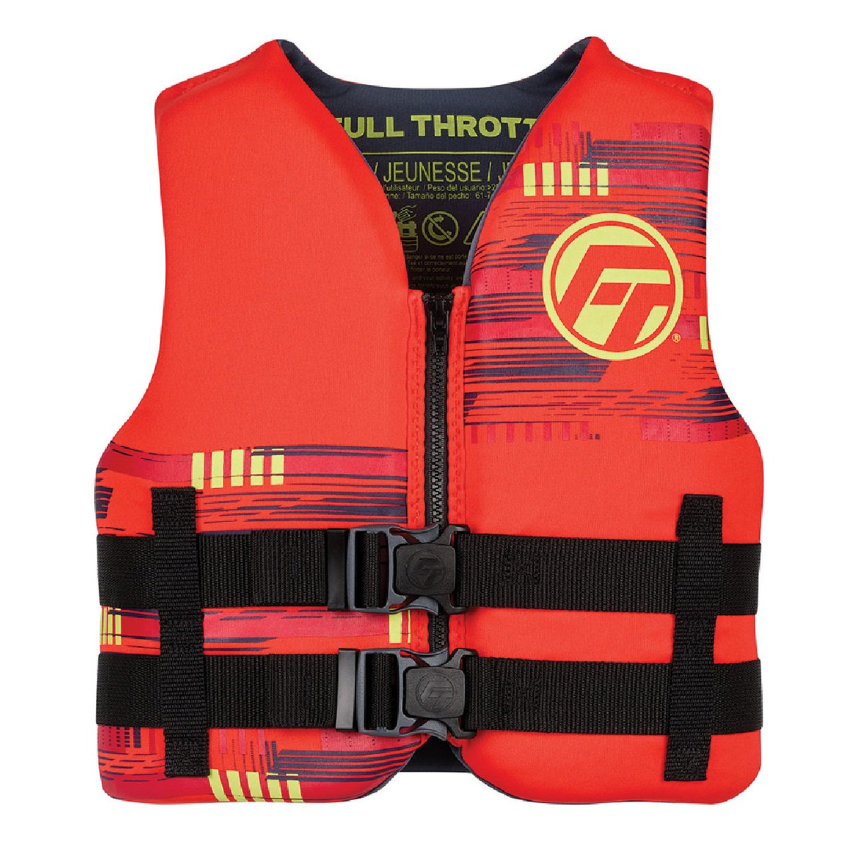 Full Throttle Youth Rapid-Dry PFD Life Jacket - Red (50-90lb)