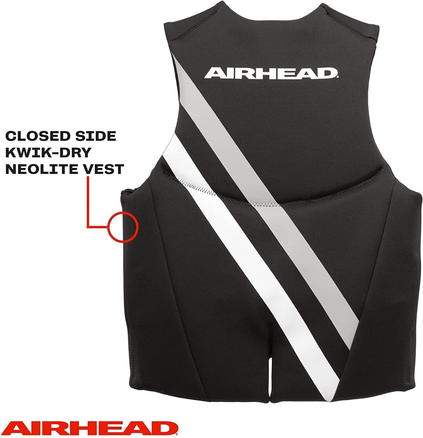 Airhead Orca Life Jacket/ Life Vest Soft Kwik-Dry Neolite Material