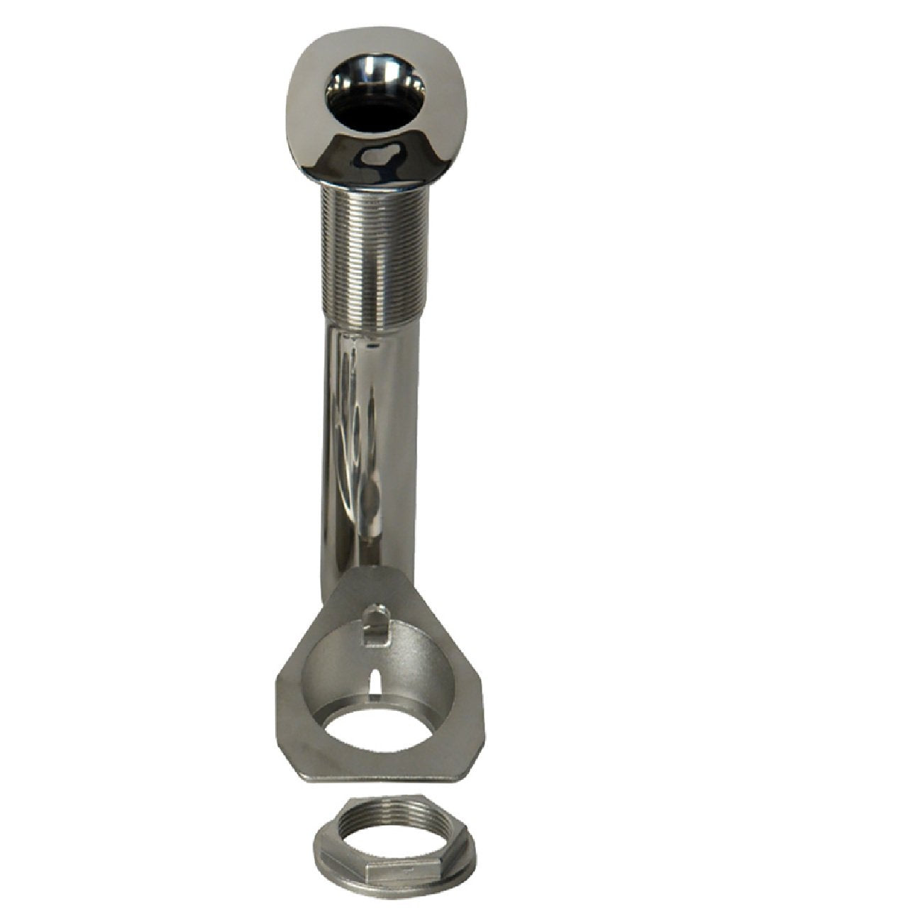 C.E. Smith 80 Series Screwless Flush Mount Rod Holder - 15 Degree - Stainless Steel - Swivel Bottom - Black Liner