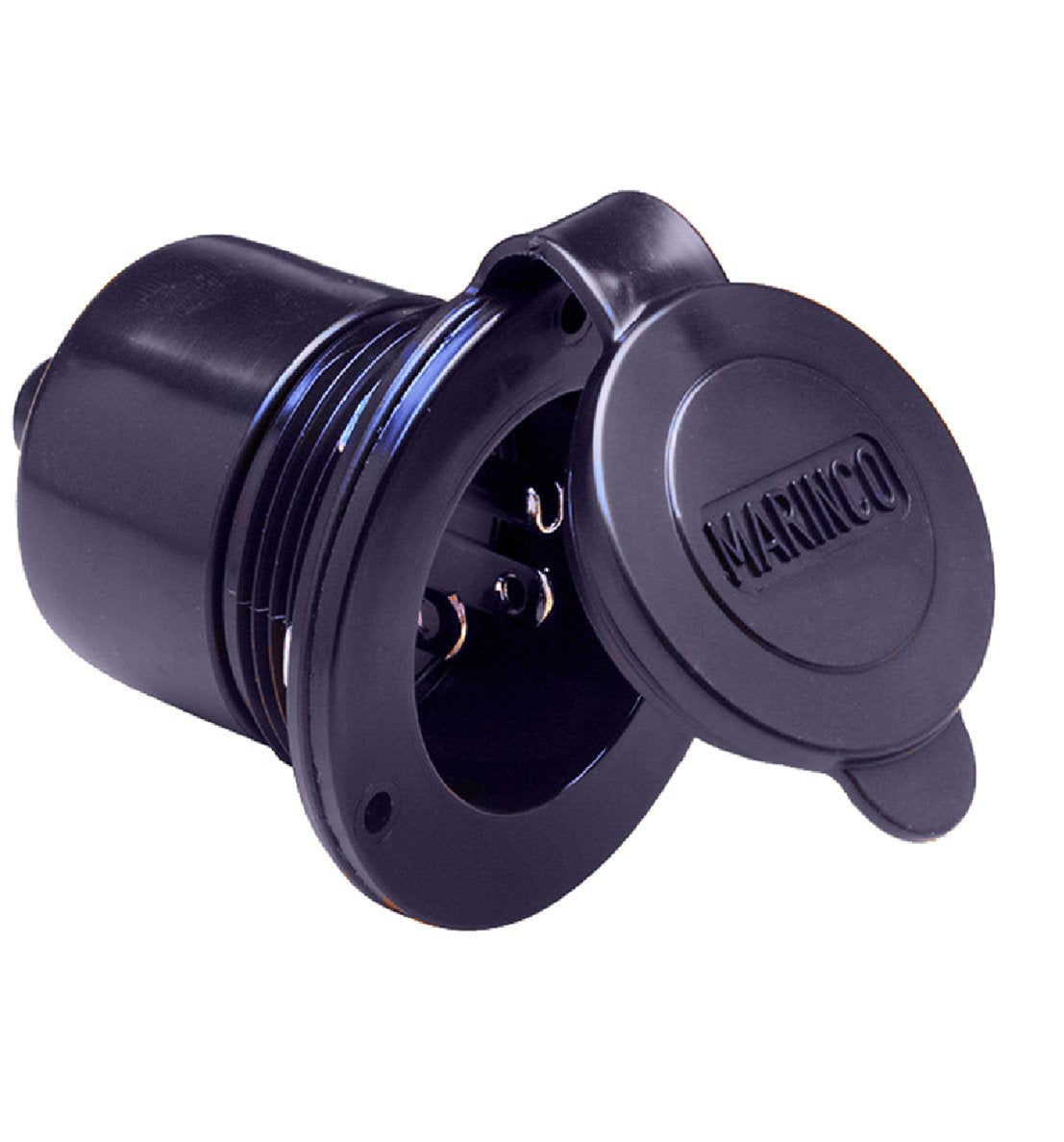 Marinco On-Board Hard Wired Charger Inlet - 15Amp - Black