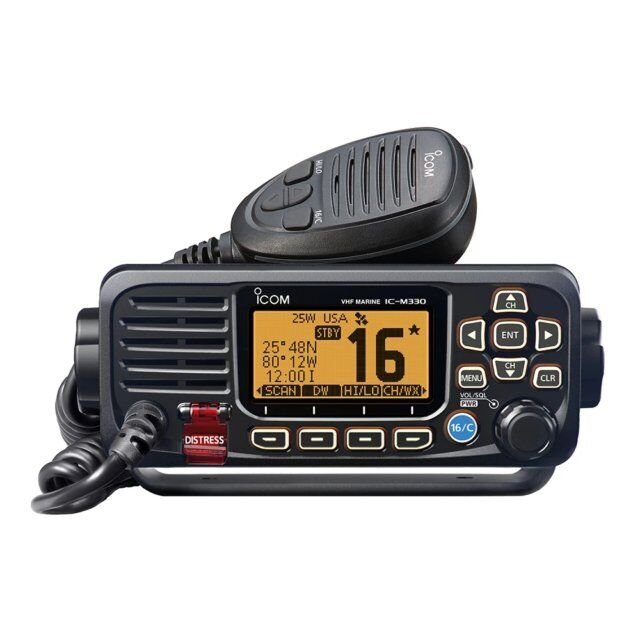Icom M330G Compact Marine VHF Radio With GPS - Black (M330G)
