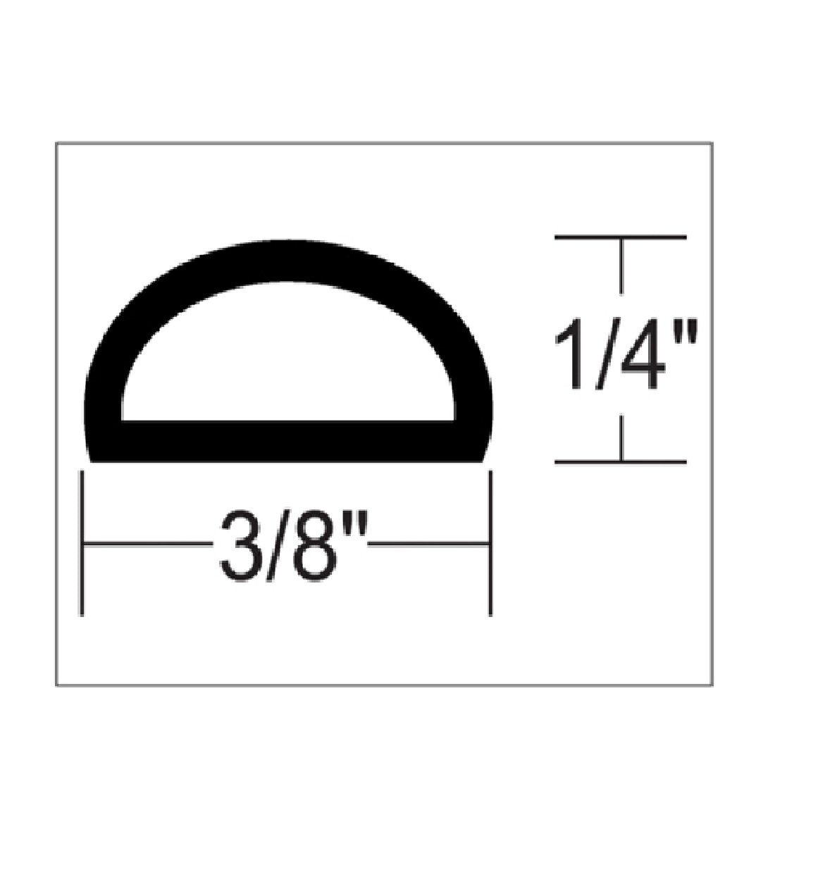 TACO Boat Weather Seal - 10'L x ¼"H x ⅜"W - Black
