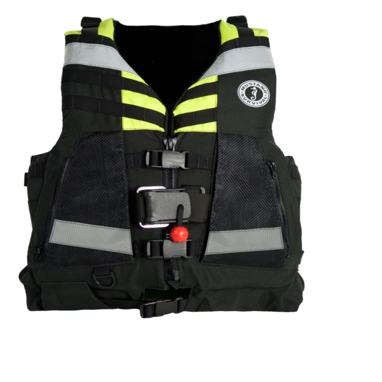 Mustang Swift Water Rescue Life Vest - Fluorescent Yellow Green Black