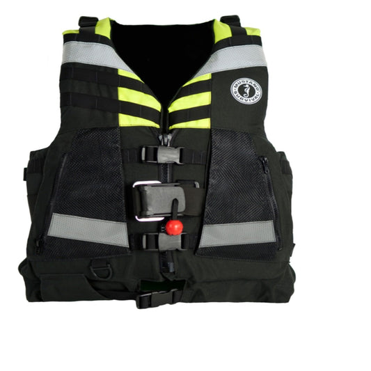 Mustang Swift Water Rescue Life Vest - Fluorescent Yellow Green Black