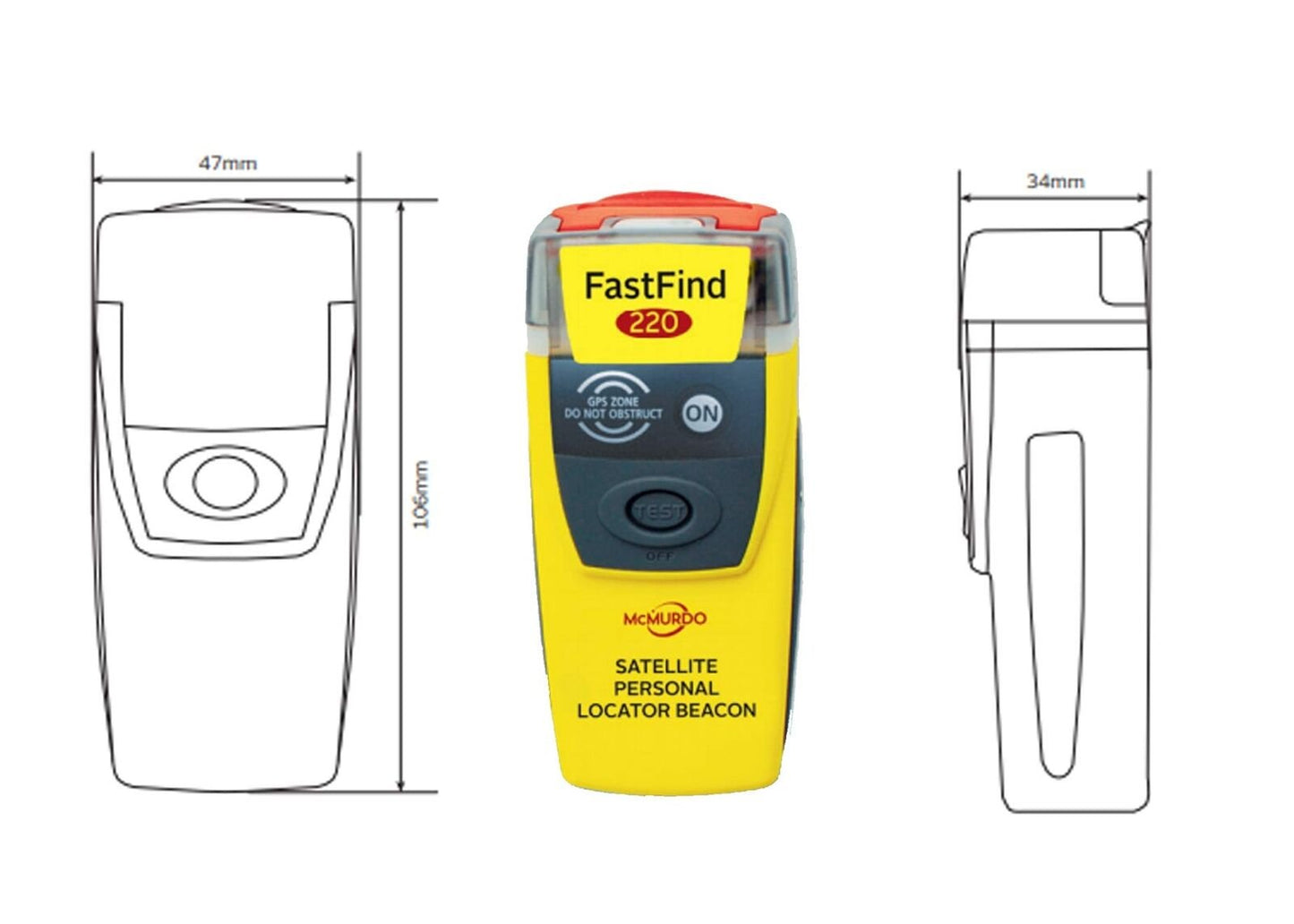 McMurdo FastFind 220™ PLB - Personal Locator Beacon