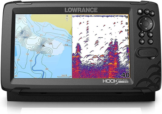 Fishfinder Lowrance Hook Reveal 9 w/Deep Water Performance - 9-inch w/ HDI...
