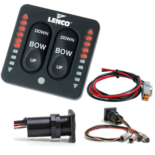 Lenco LED Indicator Integrated Trim Tab Tactile Switch Kit