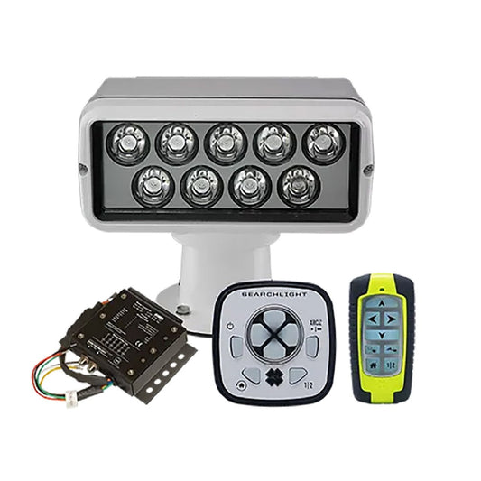ACR LED White Boat  Searchlight w/Wired Point Pad, Master Controller & Remote
