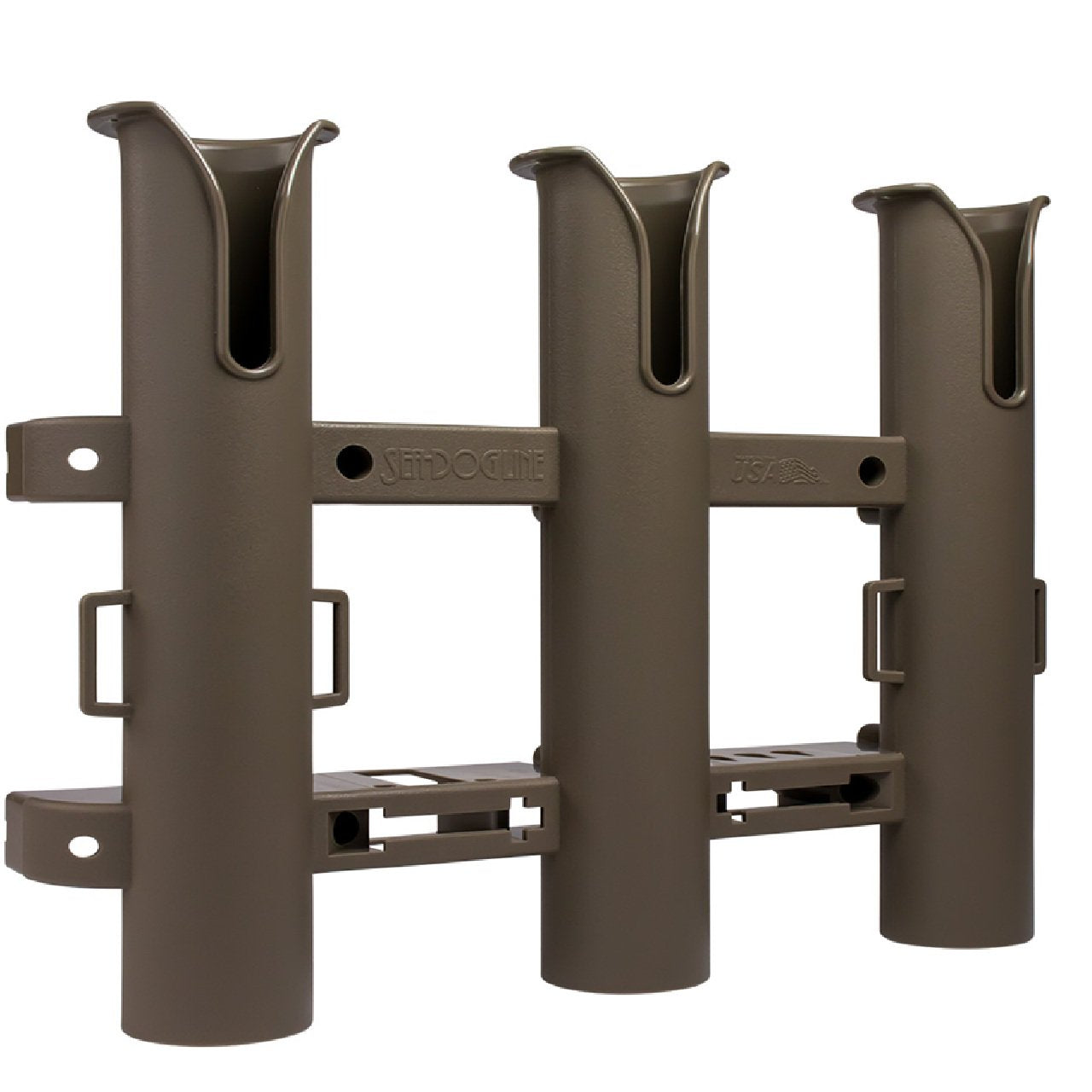 Sea-Dog Triple Threat Three Fishing Pole Rod Holder - Flat Dark Earth