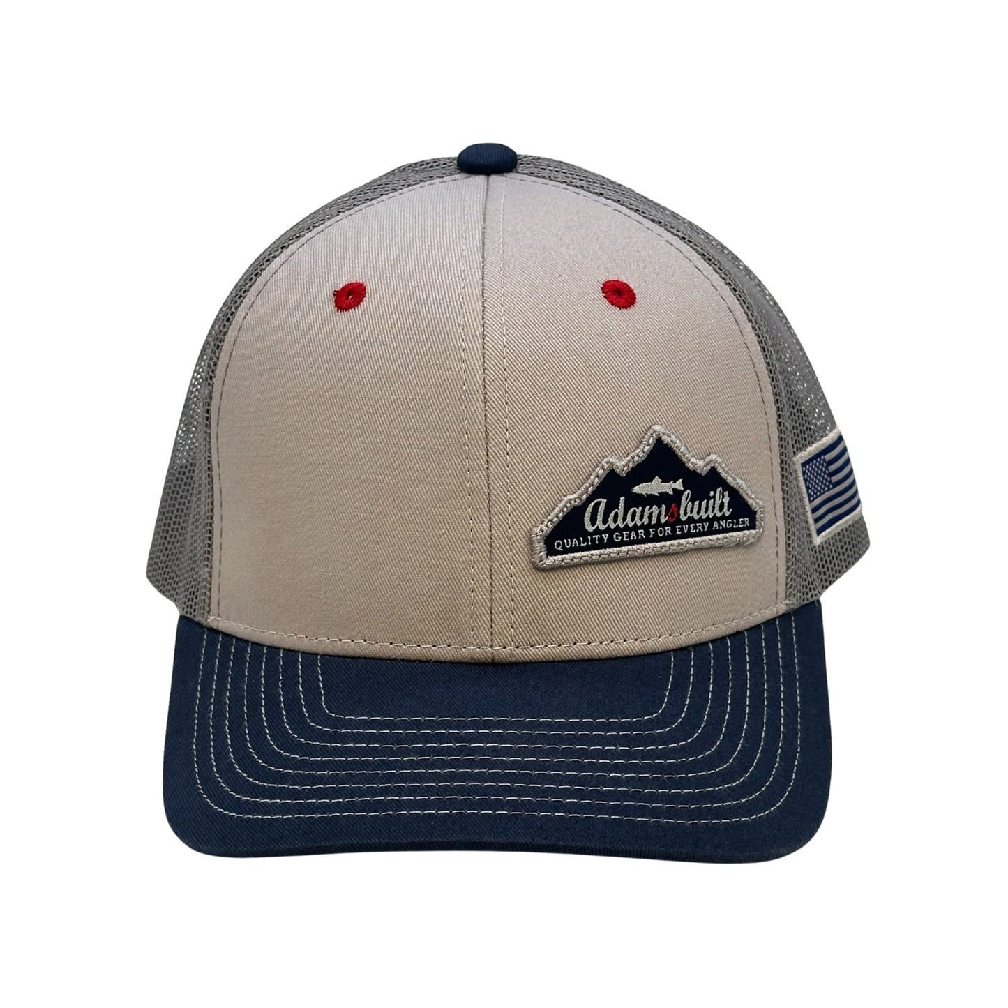 Adamsbuilt Tricolor Gray Trucker Hat