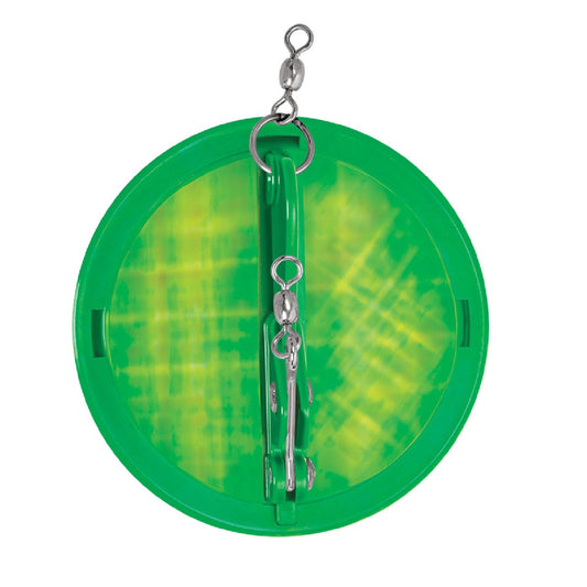 Luhr-Jensen 4-1/8" Dipsy Diver  - Kelly Green/Silver Bottom Moon Jelly