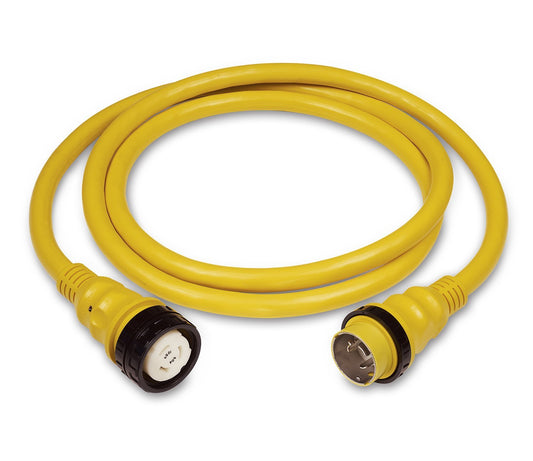 Marinco Boat Shore Power Cordset, 50A 125V, 75', Yellow (6153SPP-75)