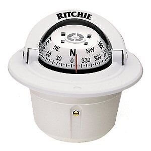 Ritchie Explorer Flush Mount Compass, White (F-50W)