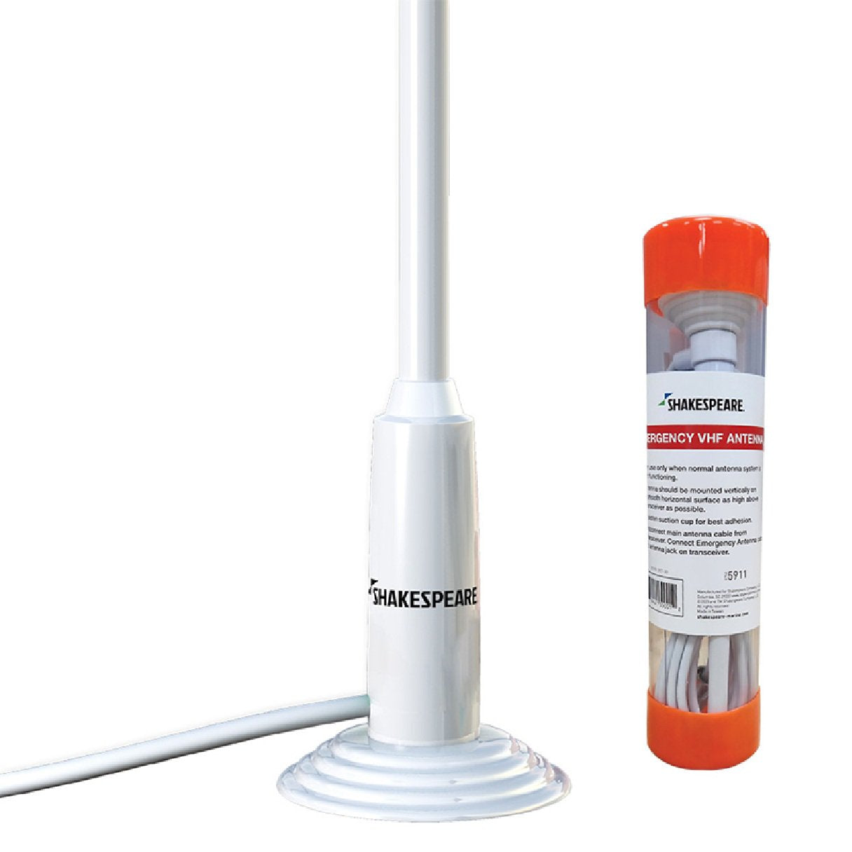 Shakespeare  THE STOWAWAY™ Emergency VHF Flex Antenna Unity Gain