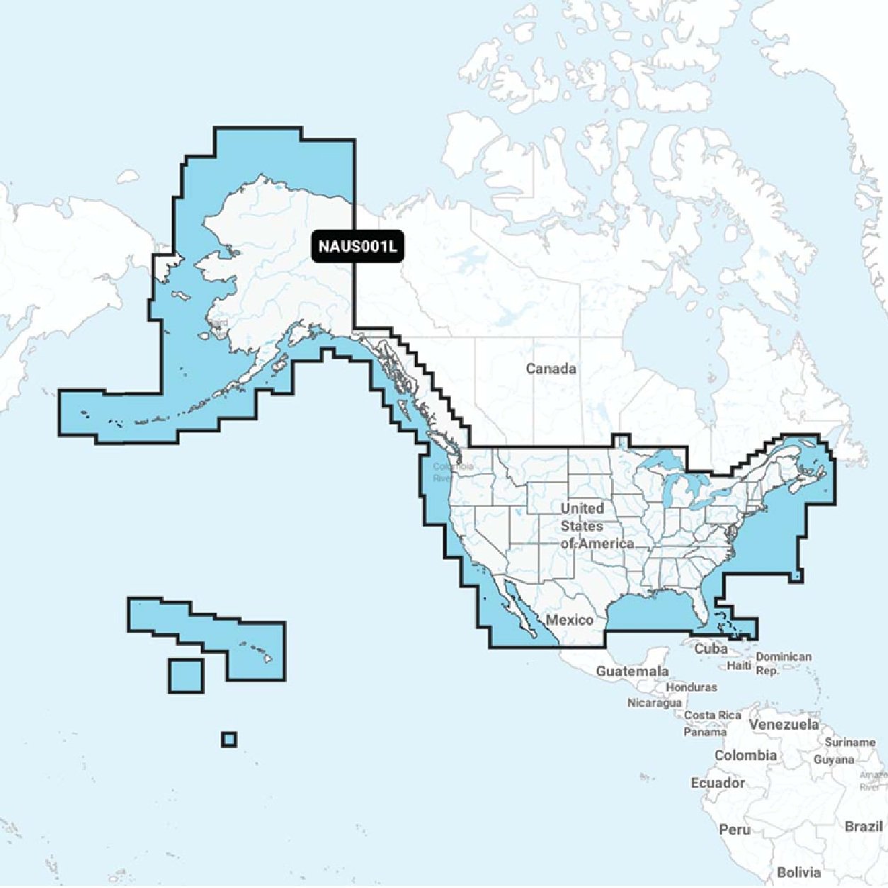 Navionics NAUS001L - U.S. & Coastal Canada Boat Chart - Navionics+